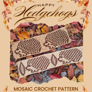 Mosaic crochet hedgehog pattern