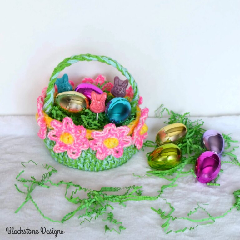 Crocheted Easter basket