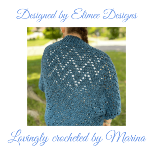 Teal crochet openwork back