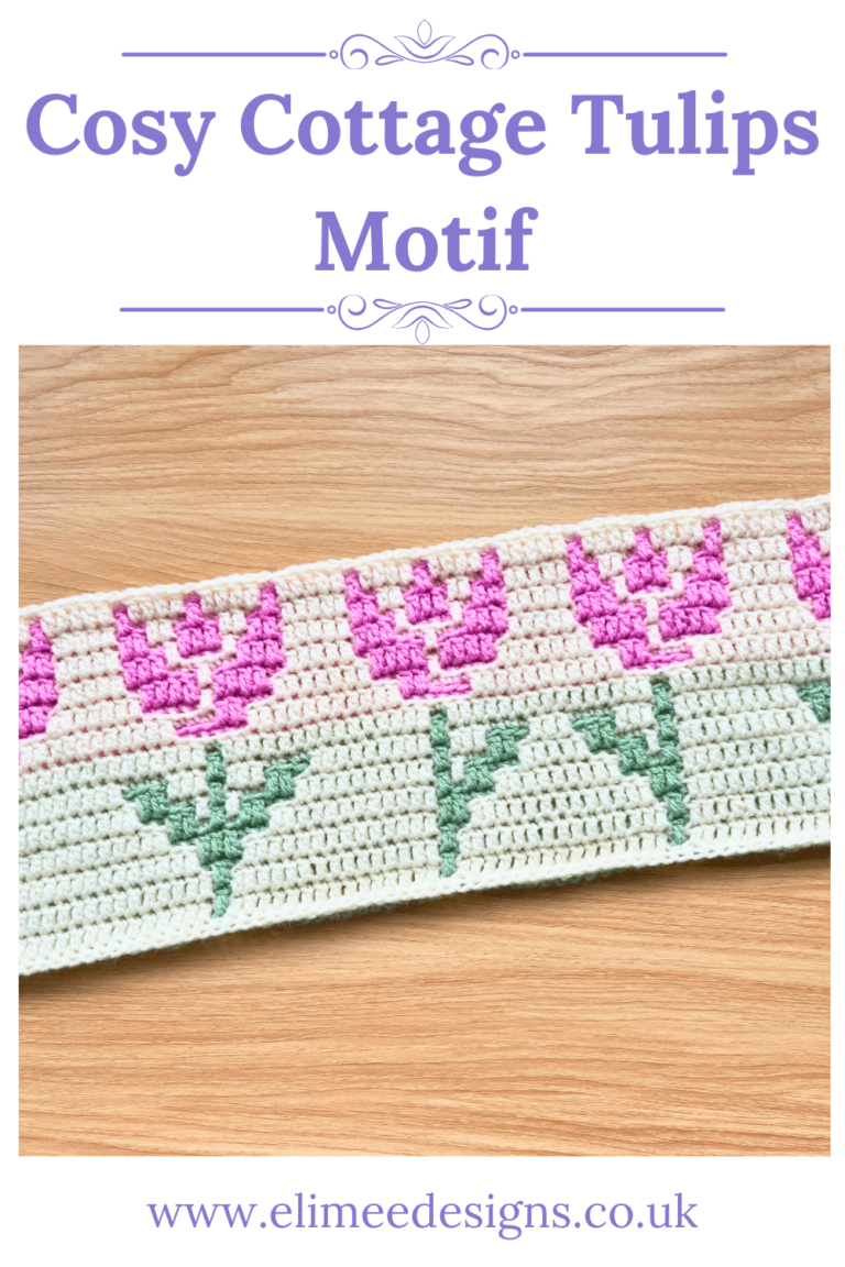 Crochet tulip motif pattern