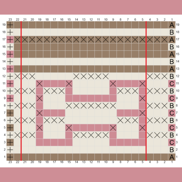 Geometric colorwork knitting chart