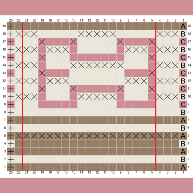 Geometric knitting pattern chart