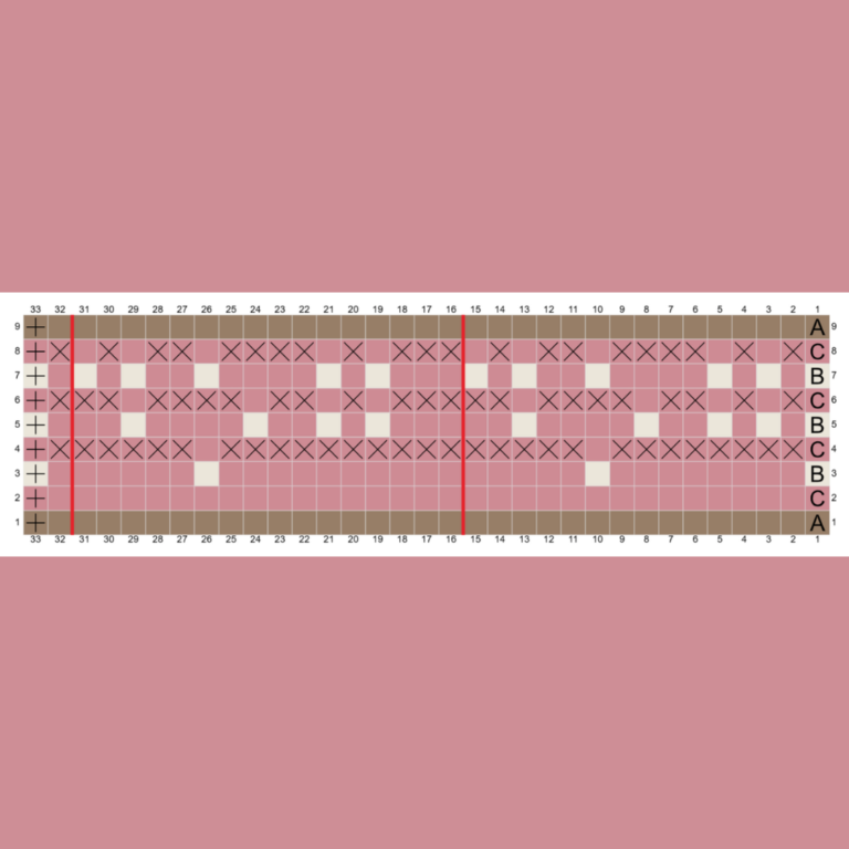 Pink colorwork crochetchart