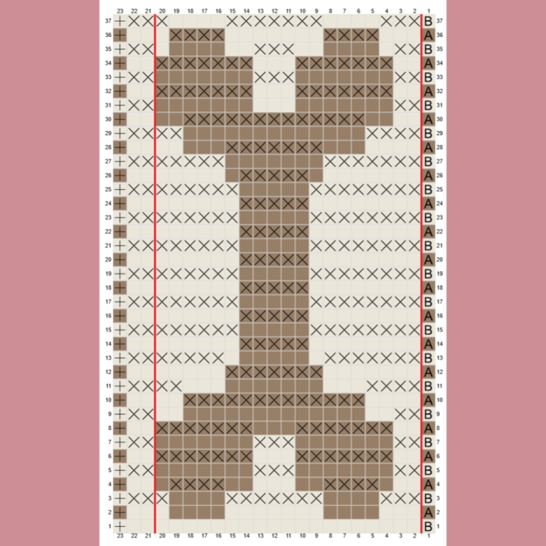 Knitting chart bone pattern