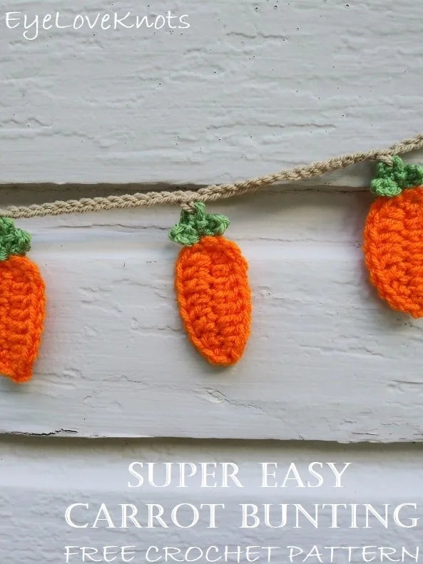 Crochet carrot bunting pattern