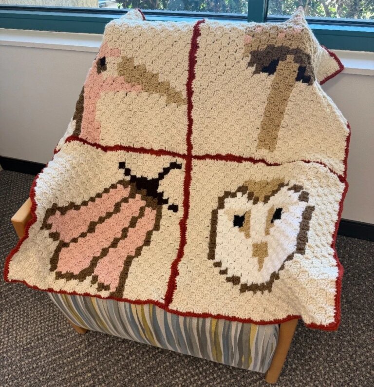 Crochet animal graphgan blanket