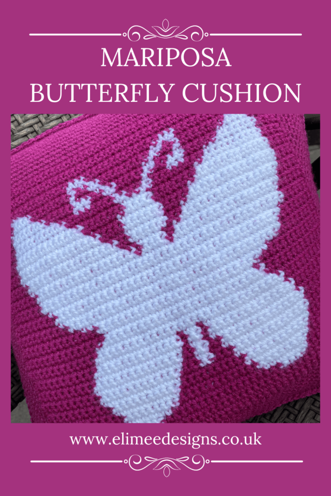 Crochet Mariposa Butterfly Cushion