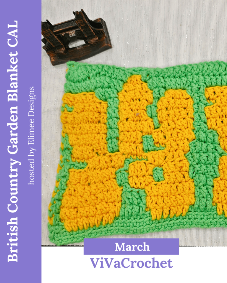 Garden crochet blanket square
