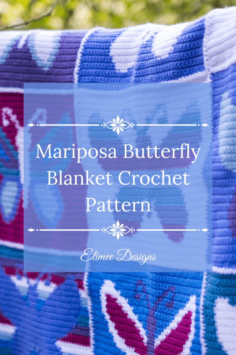 Mariposa butterfly crochet blanket