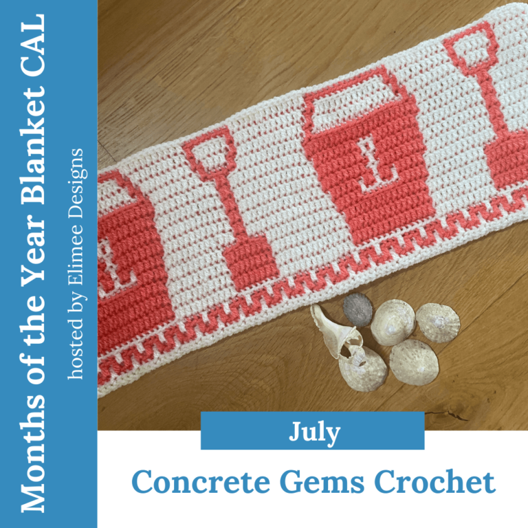 Crochet beach blanket strip