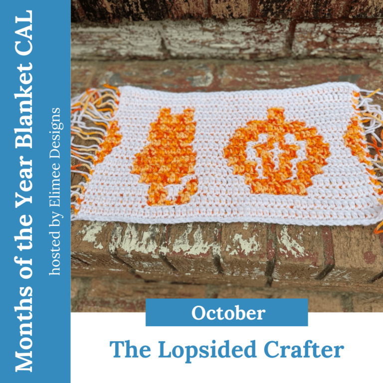 Crochet cat pumpkin blanket