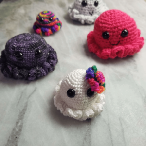 Cute crocheted octopus collection