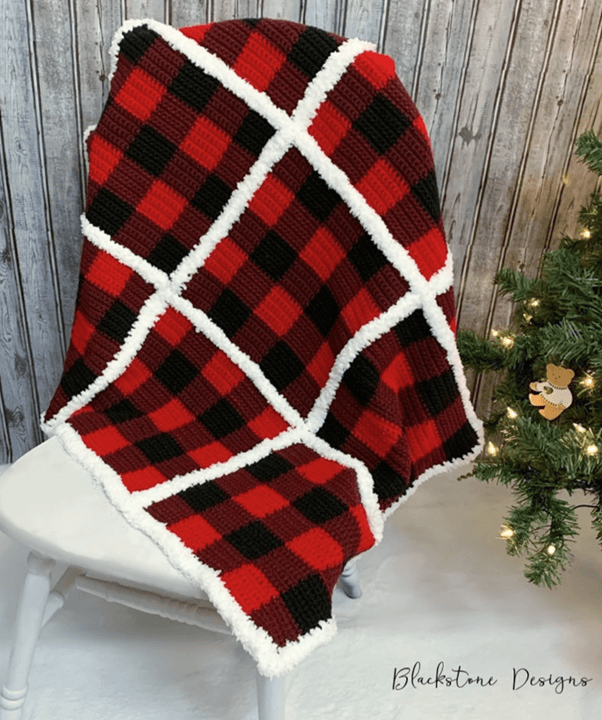 Cozy buffalo plaid blanket