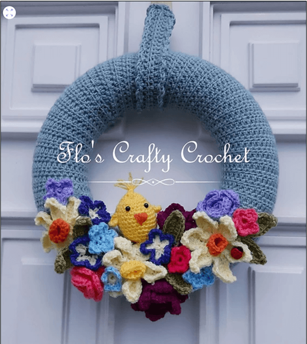 Crochet Spring Wreath Chick