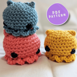 Colorful crochet octopus pattern