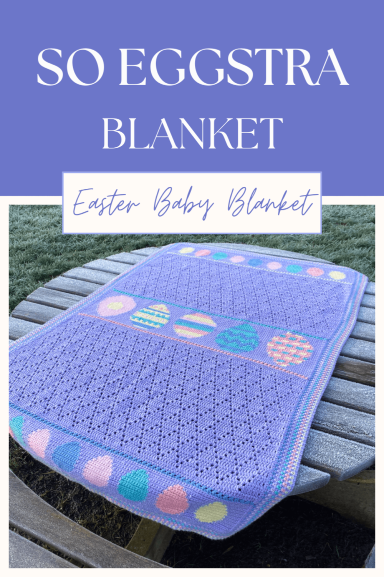Purple Easter egg baby blanket