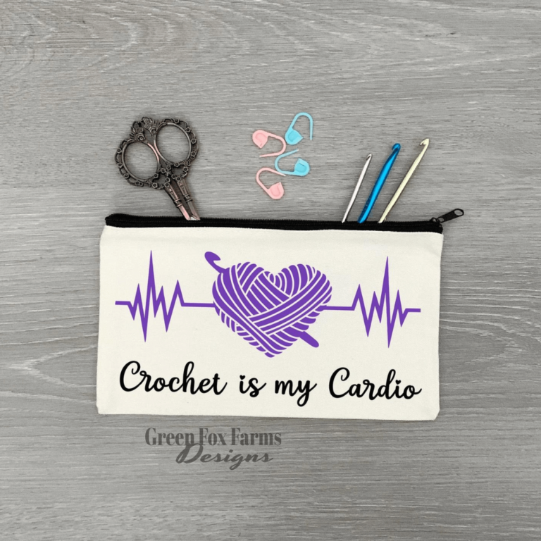 Crochet is my Cardio pouch