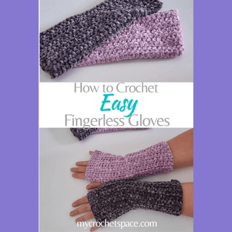 Easy crochet fingerless gloves