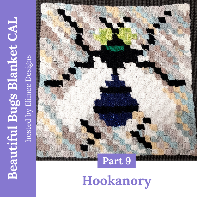 Crochet bug blanket square