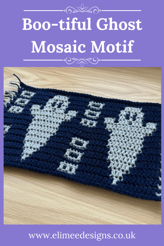 Boo-tiful ghost mosaic motif