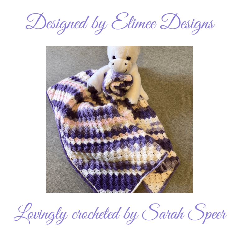 Crochet baby blanket unicorn toy