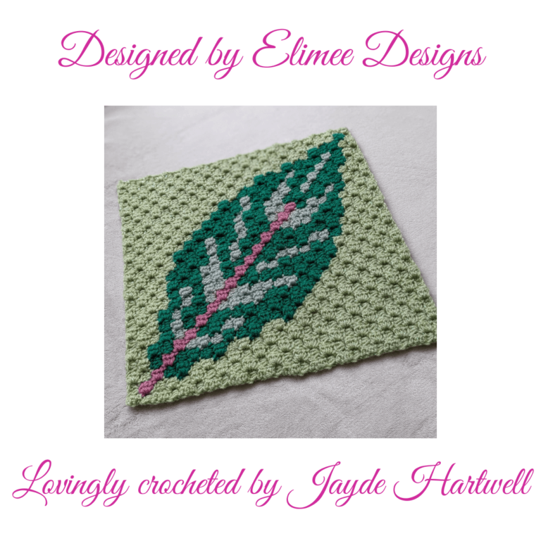 Crocheted leaf square