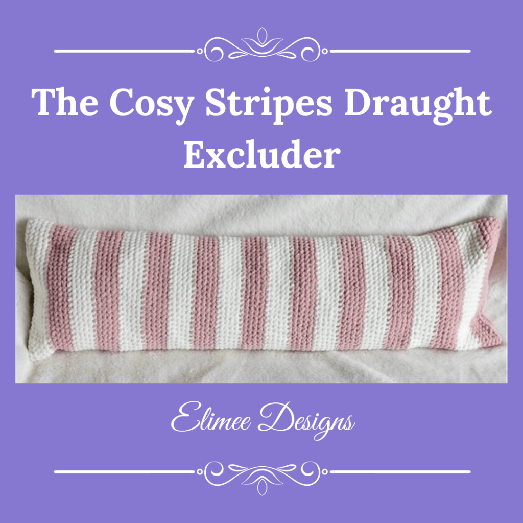Cosy striped draught excluder