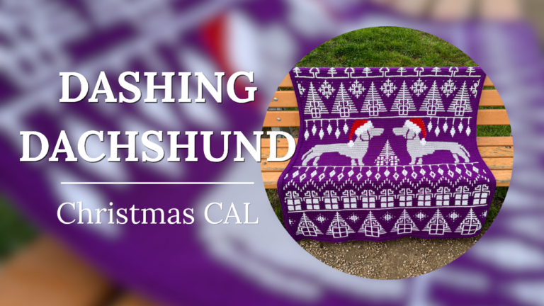 Dashing Dachshund Christmas blanket