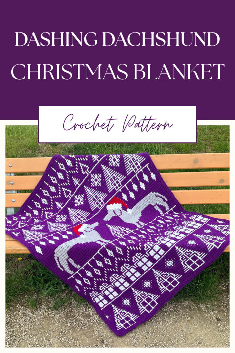 Dachshund Christmas Crochet Blanket