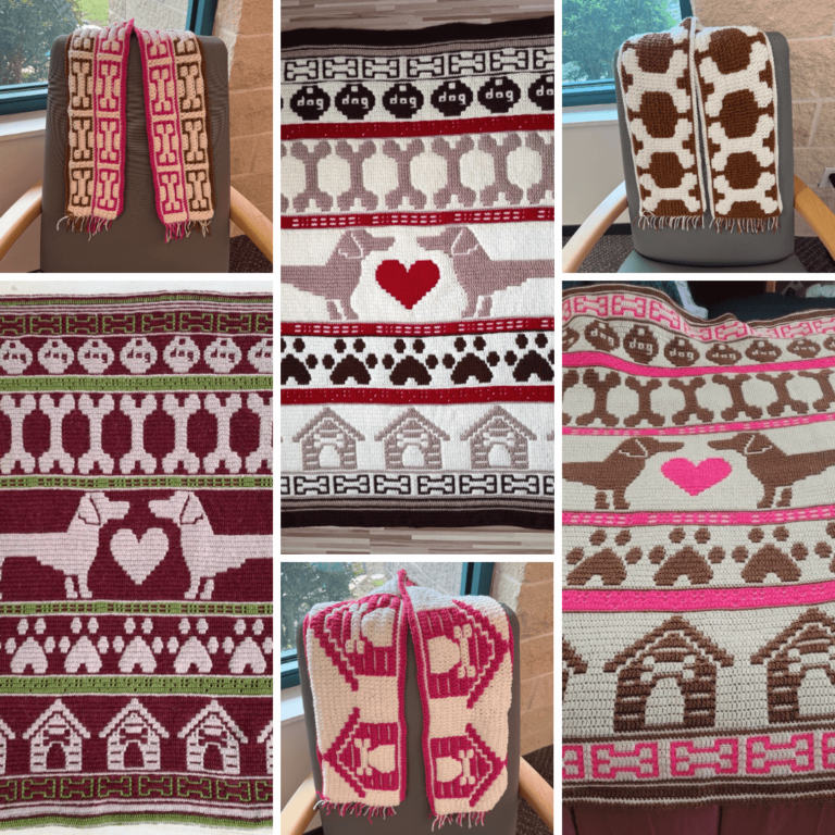 Dog themed crochet projects