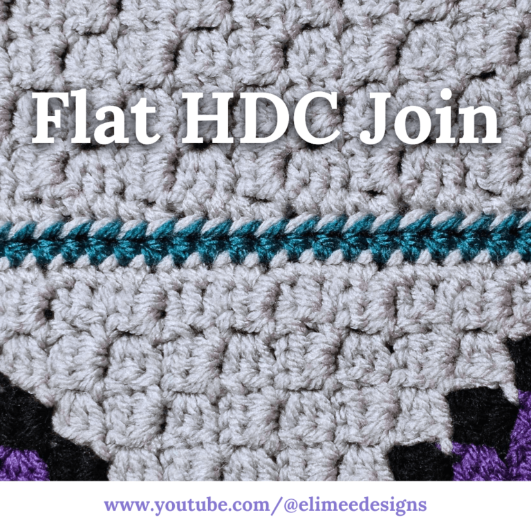 Flat HDC Join crochet stitch