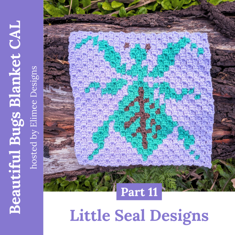 Crochet bug blanket square