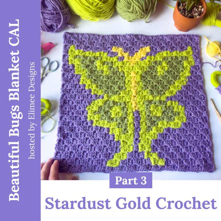 Stardust Gold Crochet Butterfly