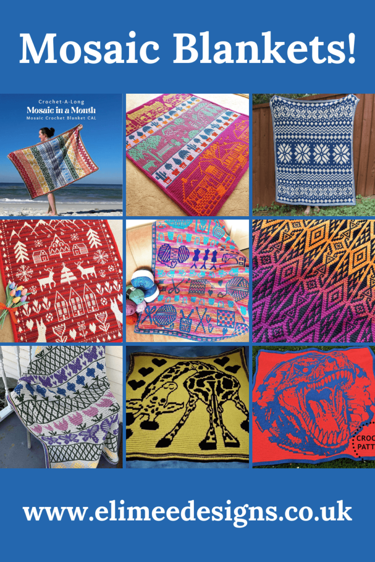 Diverse mosaic crochet blankets