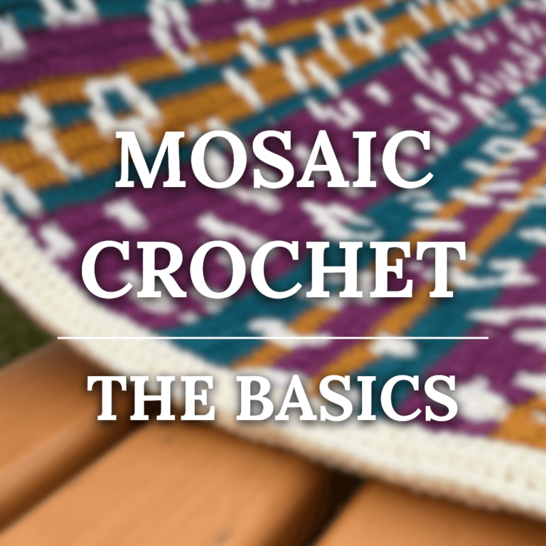 Colorful mosaic crochet pattern.