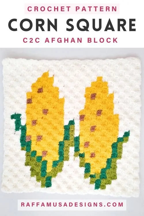 Crochet Corn C2C Square
