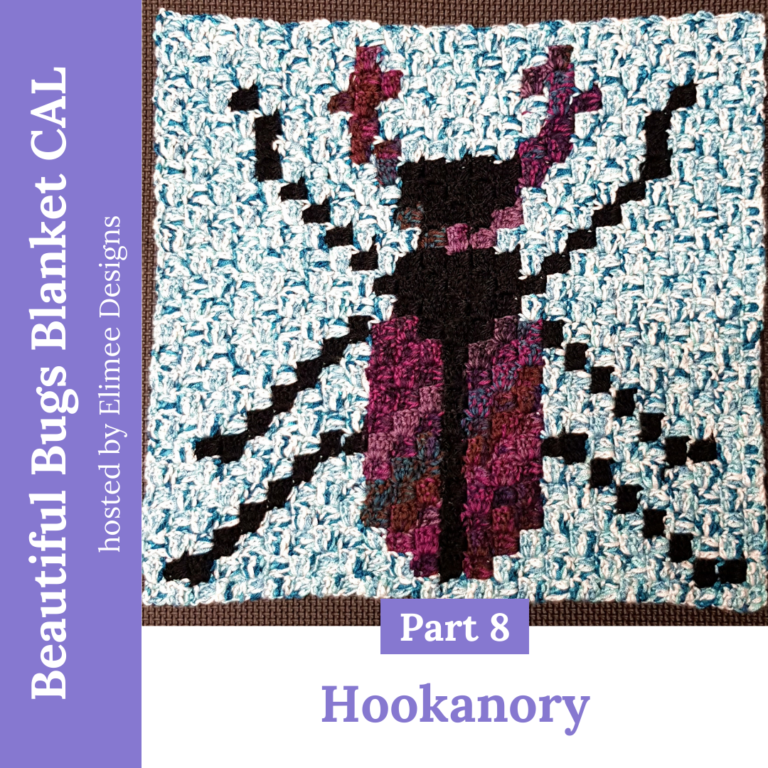 Crochet beetle blanket square