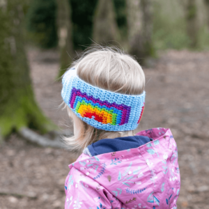 Child rainbow crochet headband