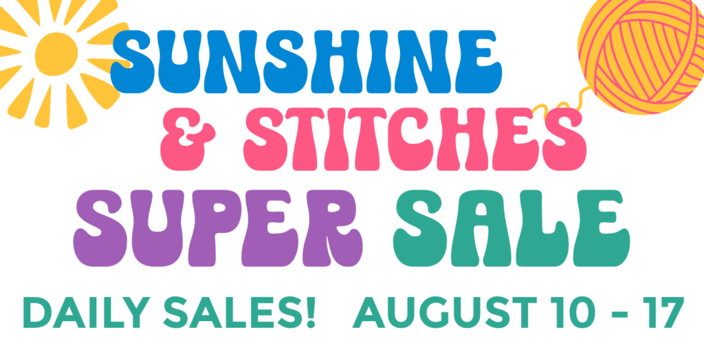 Sunshine Stitches Super Sale graphic