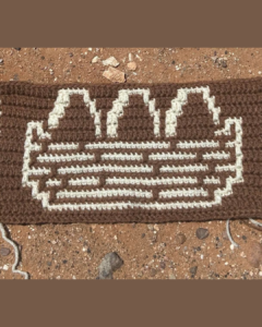 Crochet crown on dirt
