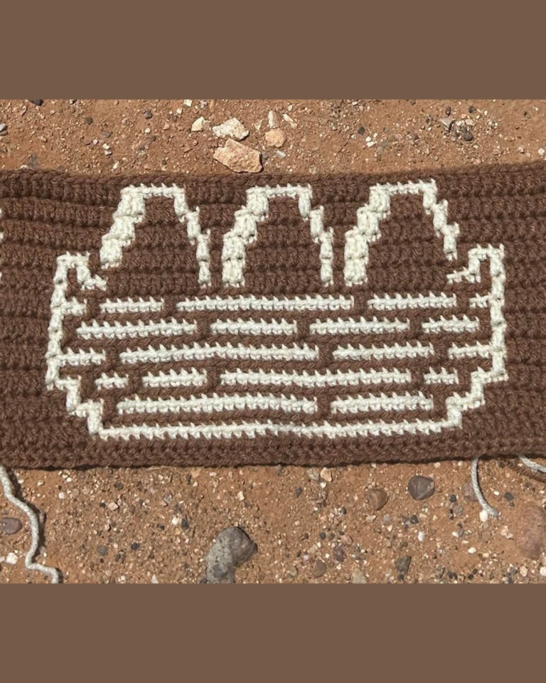 Crochet crown on dirt