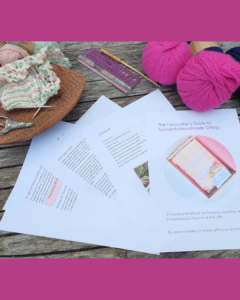 Knitting supplies and crafting guide