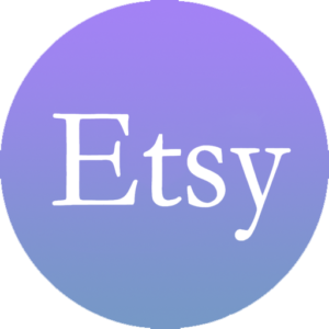 Etsy logo on gradient circle