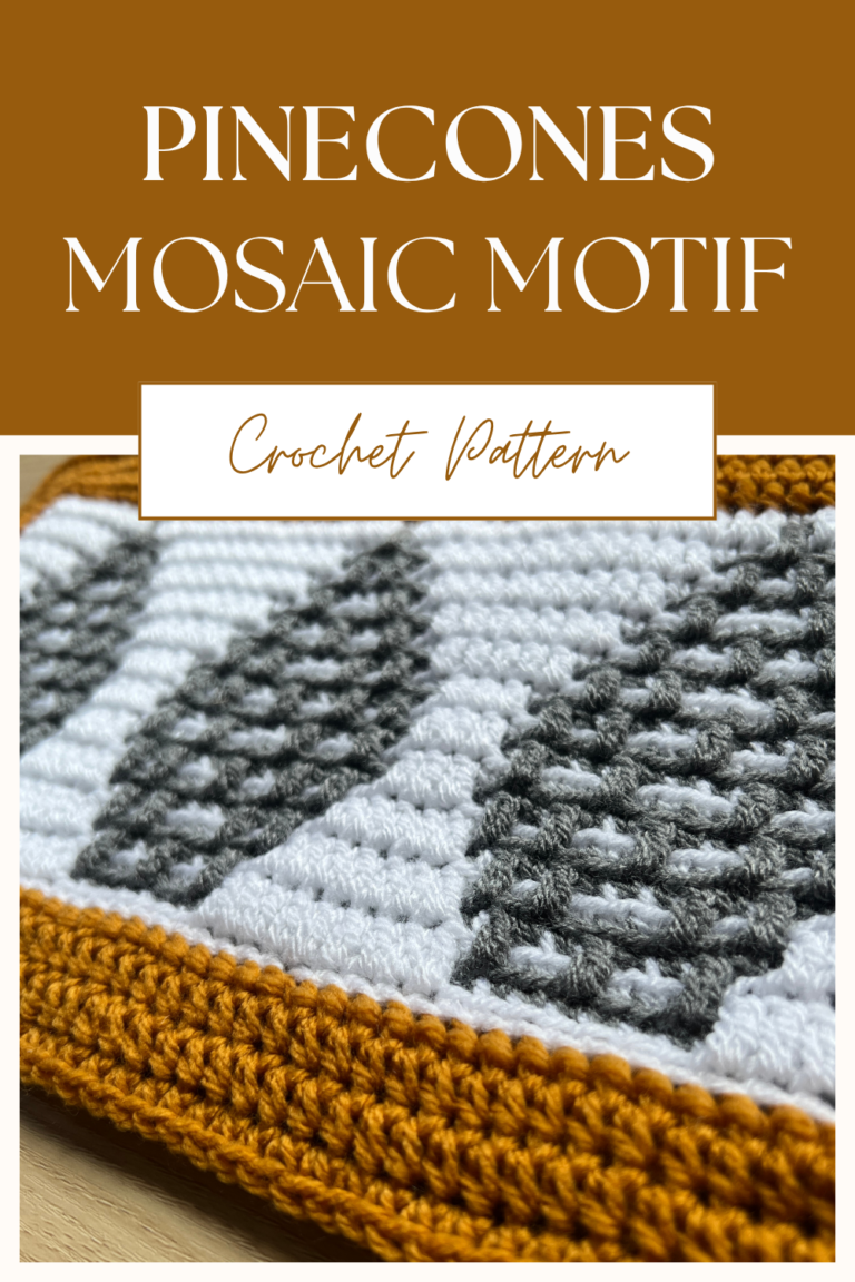 Pinecones mosaic crochet pattern
