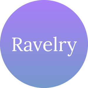 Ravelry text on gradient circle