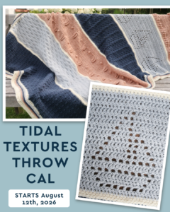 Striped crochet throw, CAL details