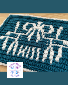 Crocheted 'LET IT SNOW' design